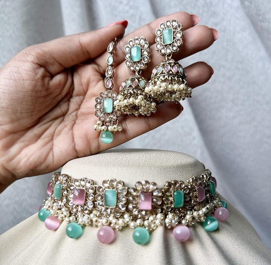 SAIRA Mehendi (Baby Pink & Mint Green)