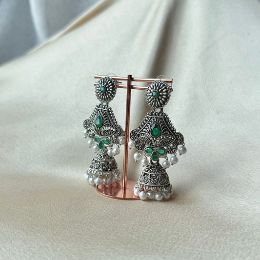 MADIE Oxidized Jhumka