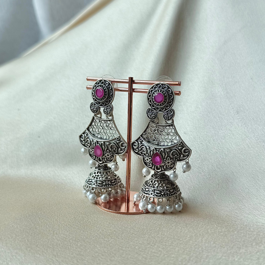 MADRI Oxidized Jhumka